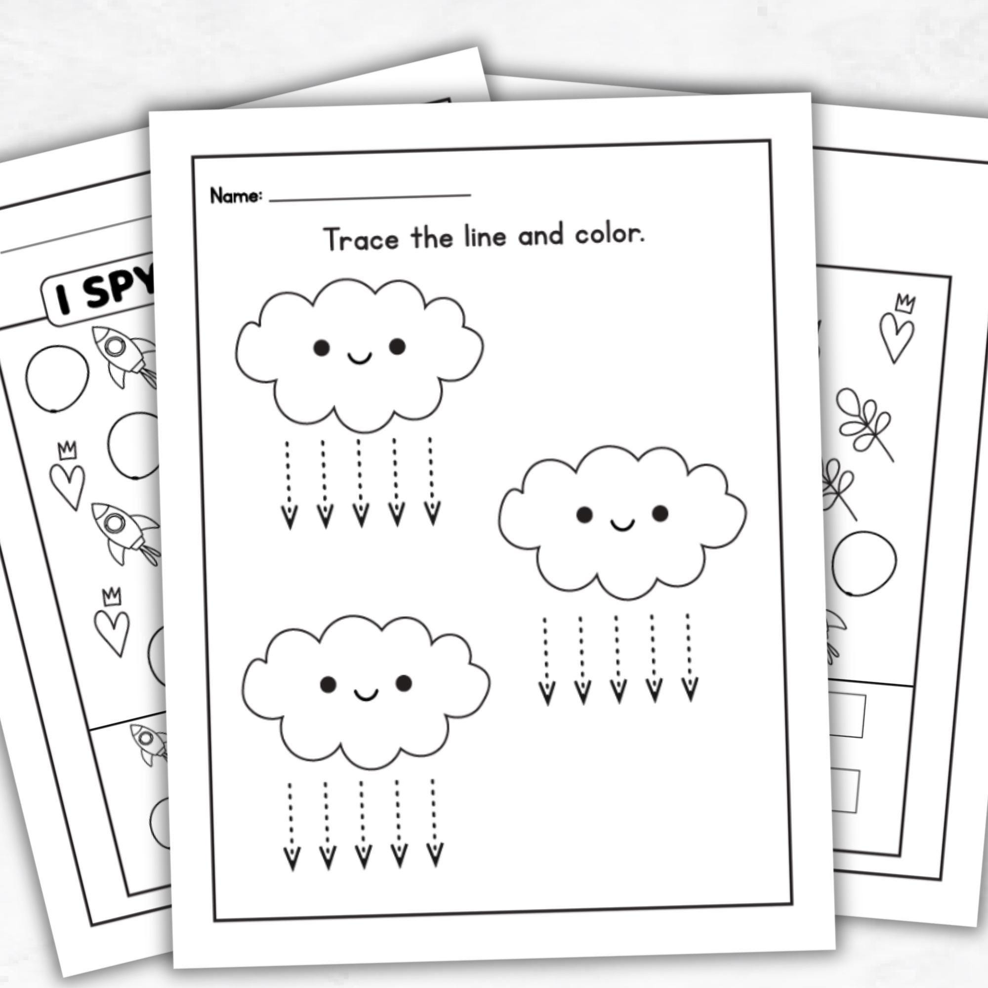 30 Kids Activity Pages | Printable Worksheets | Preschool Learning ...