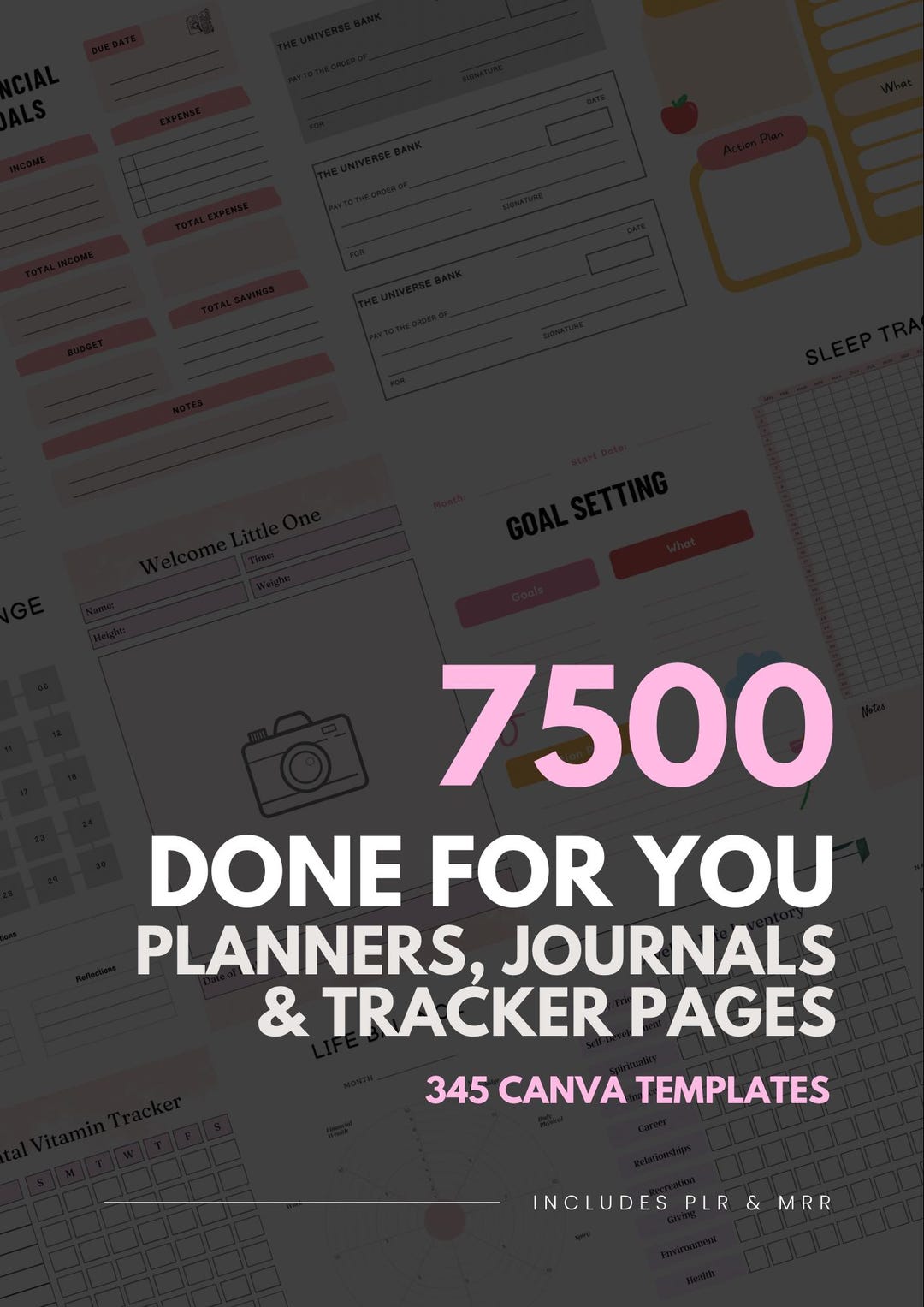 7500+ Canva Planner Templates: MRR PLR Digital Journal Bundle - Etsy