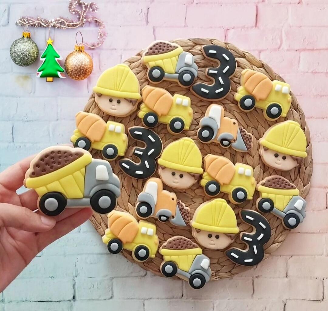 Target Vehicle Cookies Construction Vehicles and Building Theme Birthday Boutique Cookies for ...