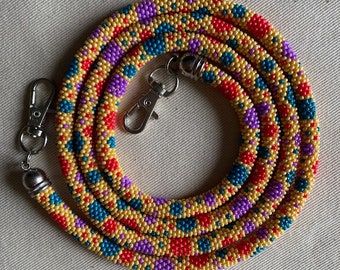 Handmade Phone Chain, Beaded Phone Chain, Beaded Crossbody Phone Holder, Boho Style Phone Charm,