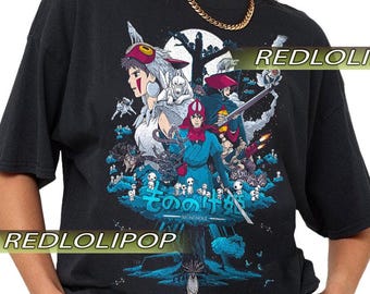 Vintage Princess Mononoke T-Shirt: Retro Anime Unisex Tee