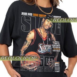 Allen Iverson Graphic Tee: Basketball Legend Vintage Style