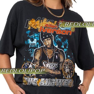 Allen Iverson Graphic Tee: Retro 76ers NBA Basketball Fan Shirt