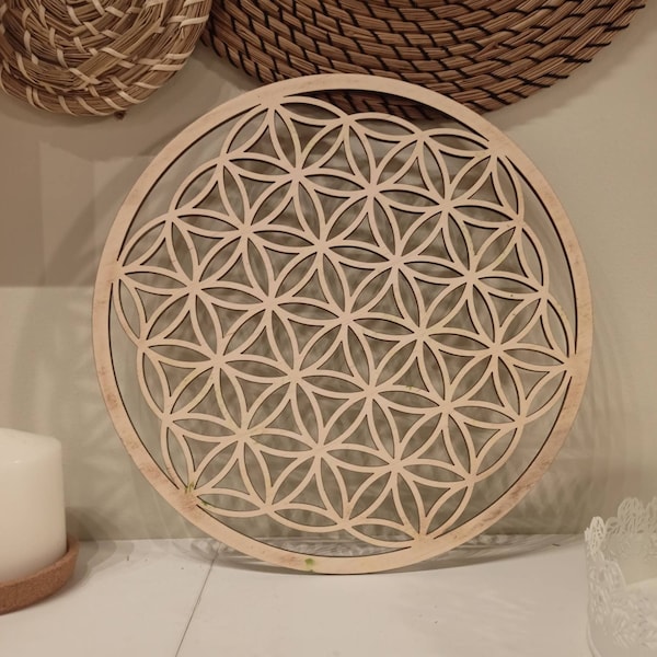 Flower of Life Laser Cut File: Mesmerizing Sacred Geometry Digital Download for Glowforge