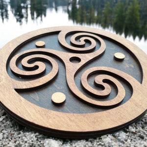 Celtic Trisquel Laser Cut File - Viking SVG Symbol Design - North Triskelion - Digital Download