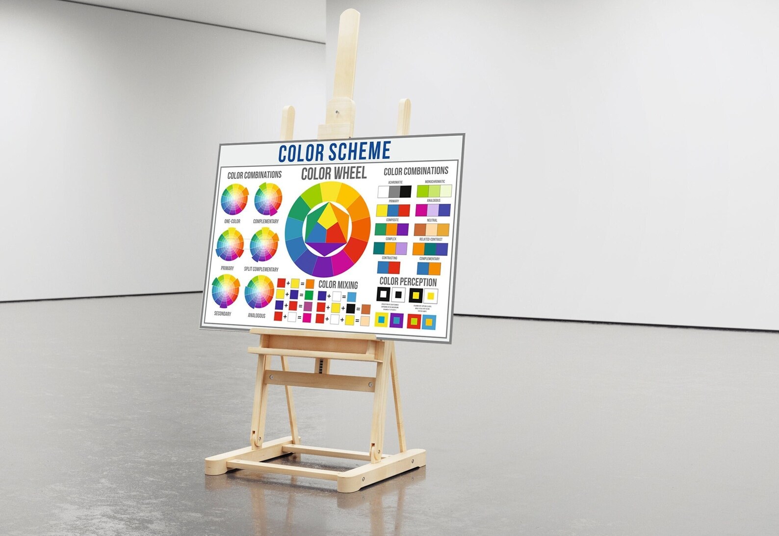 The Color Scheme Poster - Color Wheel Poster - Art Classroom Decor ...
