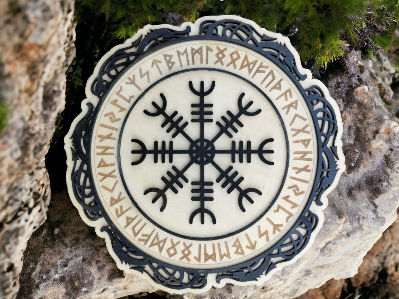 Runic Helm Viking Helm of Awe Runic Circle Instant Download, Aegishjalmur SVG ...