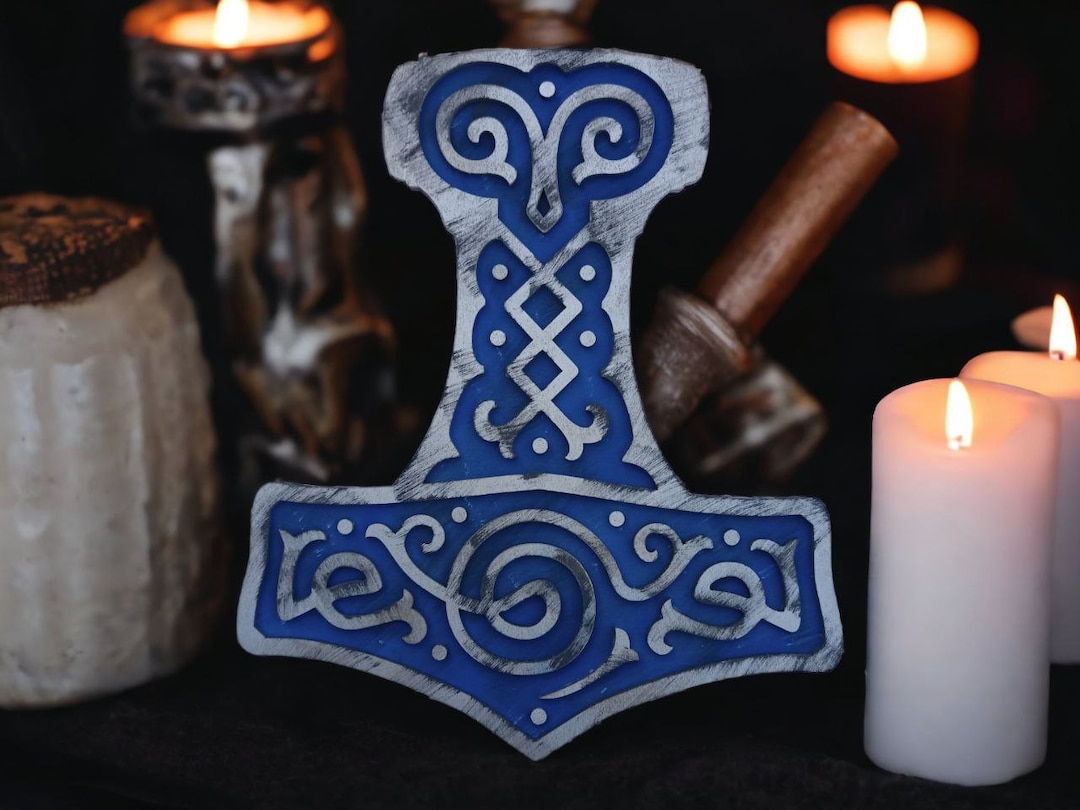 Enchanted Mjolnir - Magical Thor Hammer Laser Cut File - Sacred ...