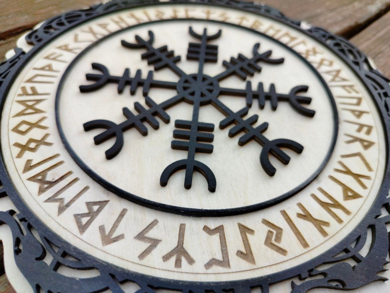 Runic Helm Viking Helm of Awe Runic Circle Instant Download, Aegishjalmur SVG ...