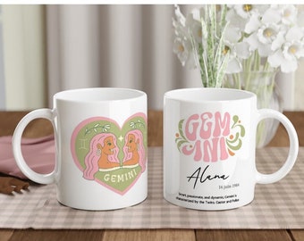 Personalized Gemini mug Zodiac mug personalized Gemini mug personalized mug Astrological sign mug birthday gift idea