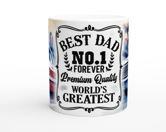 Mug fête des pères Best Dad - Cadeau fête des pères - Mug Dad avec voiture - Tasse à café fête des pères  Impala Lowrider Car