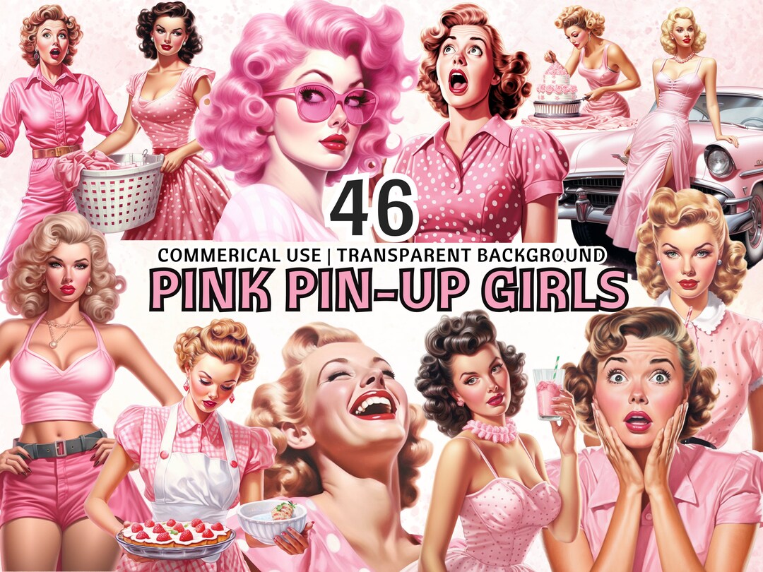 46 PNG Pink Vintage Retro Pin Up Girls 50 s Housewifes Etsy de 46-png-pink-vintage-retro-pin-up-girls-50-s-housewifes-etsy-de