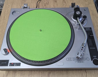 Green Felt Turntable Slipmat – 12-inch Vinyl DJ Record Player Mat
