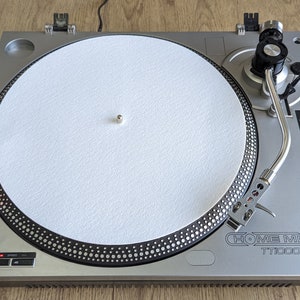 Pure White Felt Slipmat - 12-inch LP Vinyl DJ Pro Turntable Slip Mat Record Player Technics 1210 DJ Turntablist