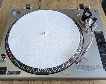 Pure White Felt Slipmat - 12-inch LP Vinyl DJ Pro Turntable Slip Mat Record Player Technics 1210 DJ Turntablist