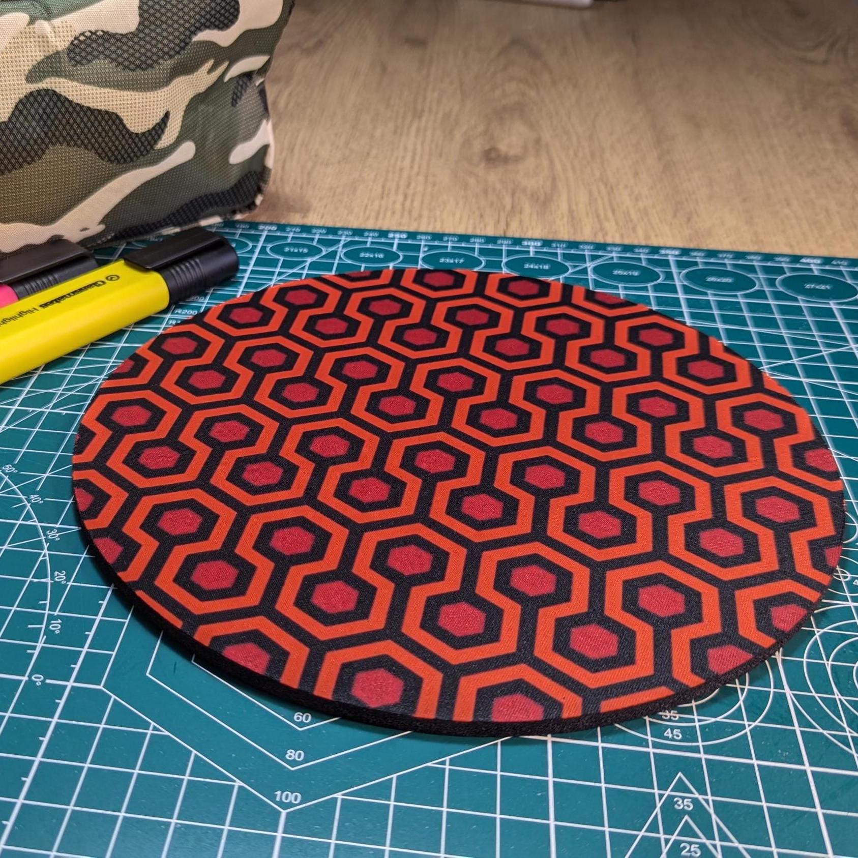 Overlook Circular Mouse Pad - Round Computer Mat - Desktop mousepad - Desk Top Office Decor - Computer Gift - film buff gift
