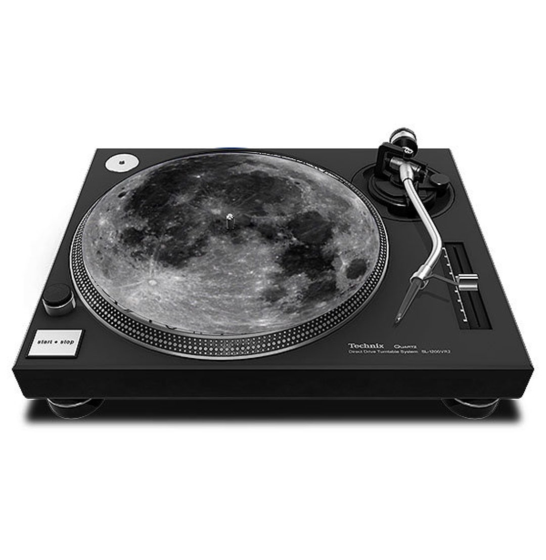 The Moon Slipmat 7 & 12 Inch LP Vinyl DJ Pro Turntable Slip Mat Record