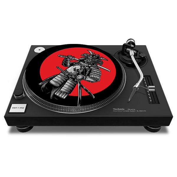 Samurai Slipmat- 7 & 12 inch LP Vinyl DJ Pro Turntable Slip Mat Record Player Technics 1210 DJ Turntablist