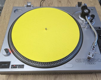 Pure yellow Felt Slipmat - 12-inch LP Vinyl DJ Pro Turntable Slip Mat Record Player Technics 1210 DJ Turntablist