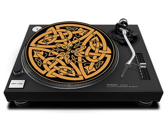 Celtic knot Slipmat - 7 & 12 inch LP Vinyl DJ Pro Turntable Slip Mat Record Player Technics 1210 DJ Turntablist