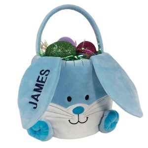 Personalized embroidered Easter basket, Easter bunny basket, customized Easter basket, Holiday gift basket, Easter basket,Easter hunt basket
