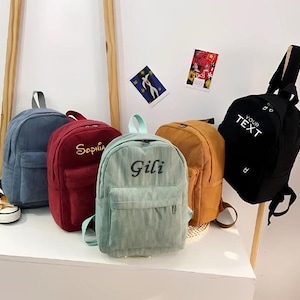 Sac à dos brodé personnalisé, sac à dos enfant personnalisé, sac à dos prénom personnalisé, sac à dos brodé adulte, sac à dos en velours côtelé pour enfants