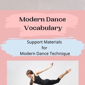 Modern Dance Vocabulary Materials | Support Materials for Modern Technique | Feedback and Reflection Lesson Plan