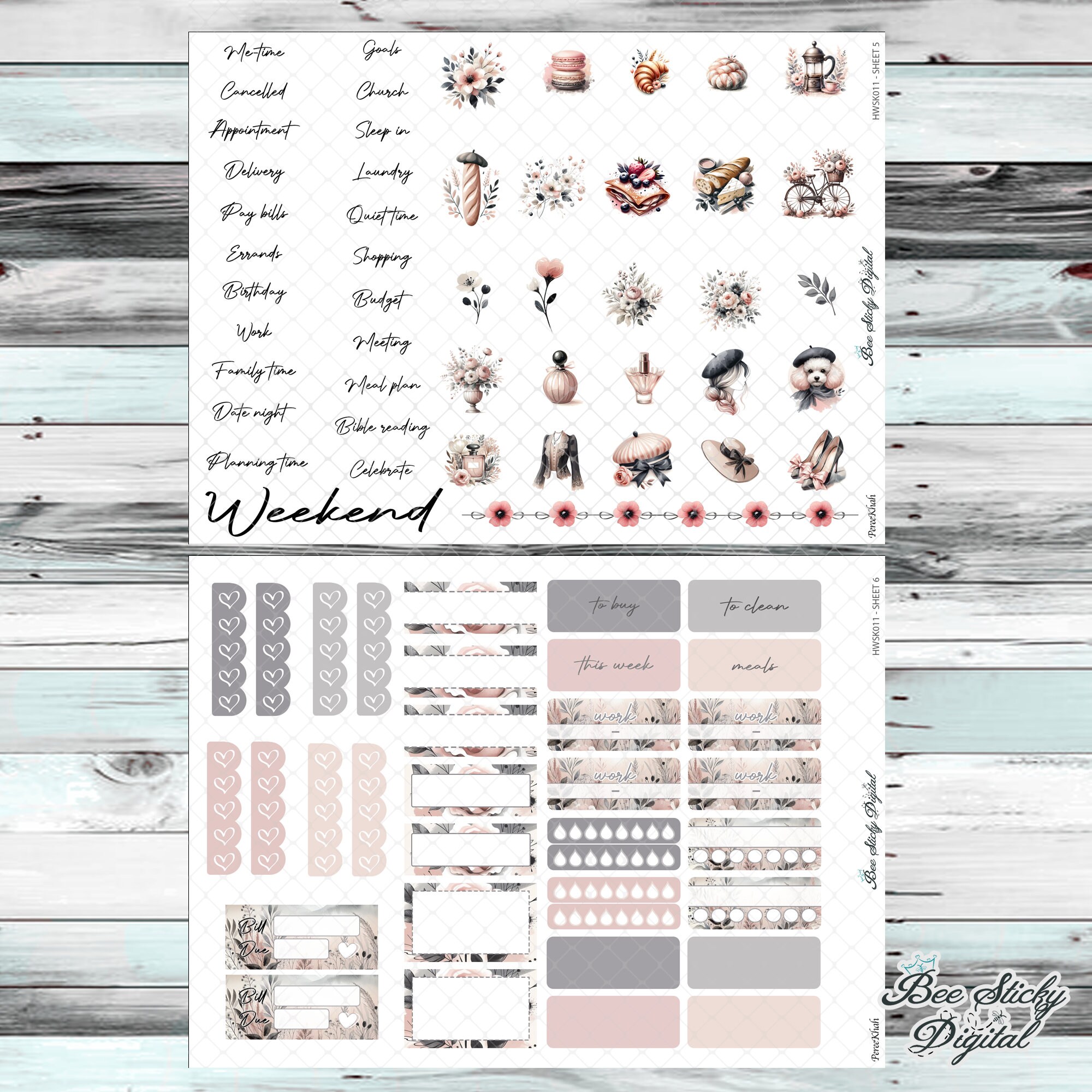 Printable Hobonichi Cousin Weekly Planner Kit Blossoming Spring ...