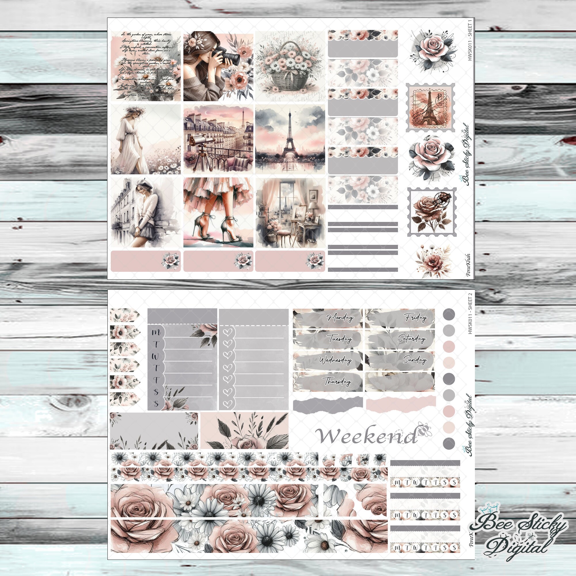 Printable Hobonichi Cousin Weekly Planner Kit Blossoming Spring ...