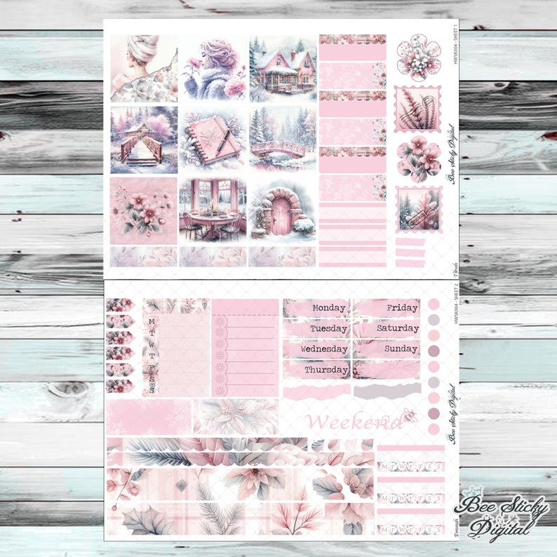 Printable Hobonichi Cousin Weekly Planner Kit Winter Sweater Weather ...