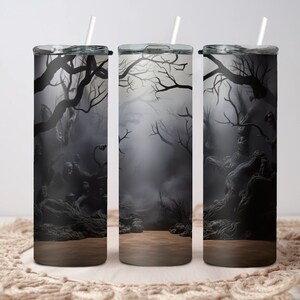 Eerie Fog 20 oz Skinny Tumbler Sublimation Design Digital Download png jpg Instant Download DIGITAL ONLY Tumbler Wrap Halloween Fog Eerie