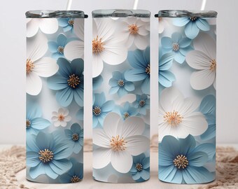 Buy Seamless Floral Tumbler Wrap, 20oz Skinny Sublimation