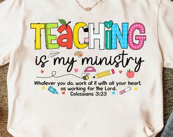 Undervisning är min tjänst png, lärarbibelvers kristen png, tillbaka till skolan png, läraruppskattning, gåva till lärare, religiös Jesus