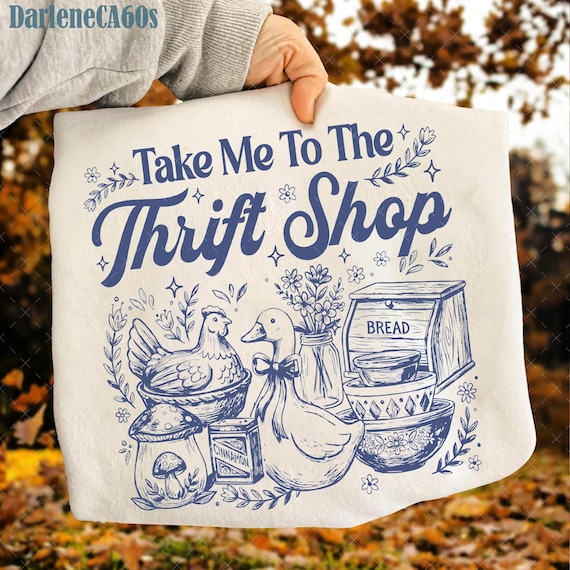 Take Me To The Thrift Shop png, Literally Born To Thrift PNG, Thrifting PNG, I’d Rather Be Thrifting PNG, Retro Thrifting Png, Trendy Png