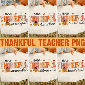 Preppy One Thankful Teacher Png Bundle, Thanksgiving Turkey Png, Fall Teacher Png, Teacher Turkey Png, Counselor Librarian Principal Png