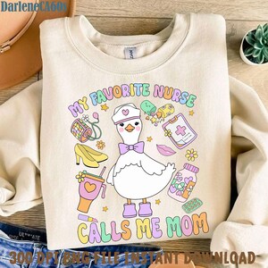 Nurse Mom png, My Favorite Nurse Calls Me Mom, Gifts For Mom, Nursing Mom, Nurse Gifts, Mom Of A Nurse, New Mom png, Happy Mothers Day png