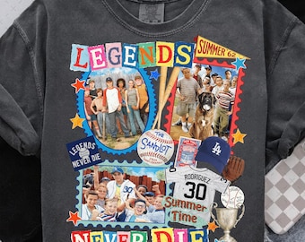 1990s Baseball Legends Never Die Png, Baseball Movie Shirt Design Png, Baseball Squad Crew Png, Matching Shirt, Instant Download