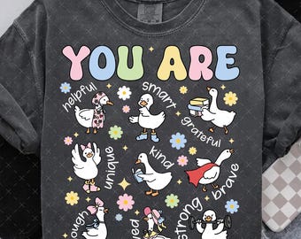 Silly Goose You Are Kind Instant Download PNG, Back To School Cute Teacher digital PNG, Funny Goose Motivational Shirt Gift, SEL Teacher Png