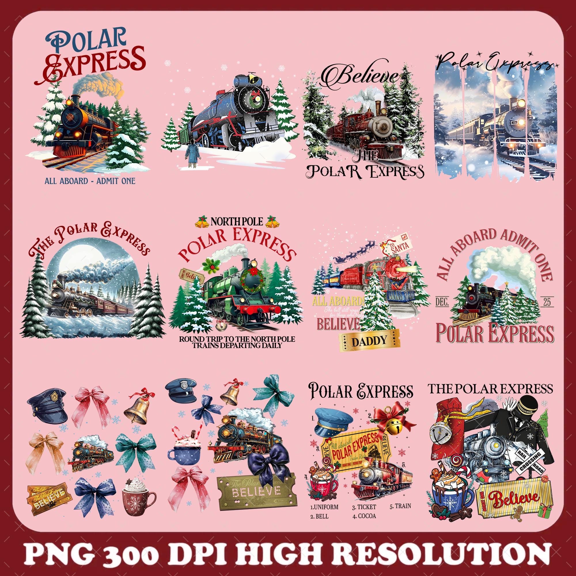 Bundle 20+ The Polar Express Christmas Png, Believe Christmas, North Pole Magic Png, Vintage Christmas Png, Christmas Movie, Merry Christmas