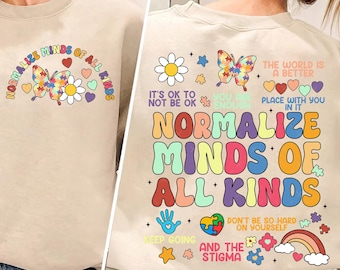 Normalize Minds Of All Kinds Png,  Autism Awareness Png, Neurodiversity Png, ADHD Png, Autism Acceptance Gift, Mental Health Png, Sped Png