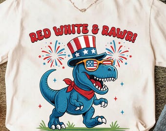 Red White and Rawr PNG, Kids 4th of July Png, Toddler Fourth of July Png, Usa Png, American Boy Png, Dinosaur 4th Of July , Independence Day