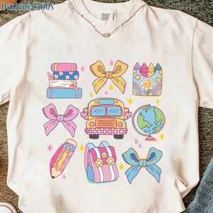 Back to School Coquette PNG Digital Design Download, School bus Png, Books png, Globe png, Flowers png, Girl school png, Pencil png designs
