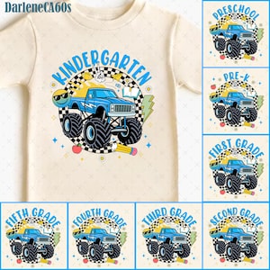 Back To School Bundle For Boys Bundle PNG, School Boy PNG, Truck For Boy Png, Pre-K Kindergarten 1st/2nd 3rd Grade Png Sublimation Design