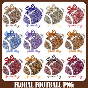 Chinoiserie Football Png Bundle, Game Day Png Fall Vibes Png, Floral Fall Football png, Autumn Png Boho Floral Football Png,Football mom png
