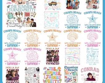 Cousins Beach Png Bundle, The Summer Png, Turned Pretty Png, East Coast Beach Png, Sunshine State of Mind PNG, Summer Coquette,Summer Vibes
