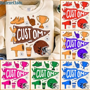 Colorful Mascot Team Flag Png Bundle, Pennant Flag Png, Game Day Png, School/ Teacher Team Png, Sport Team, Pennant Cheer Png, School Spirit