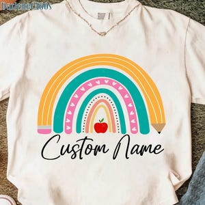 Custom Name Teacher Png, Personalized Teacher Png, Teacher's Day Png, Teacher Png, Back to School Png, Custom Name Png, Sublimation Design