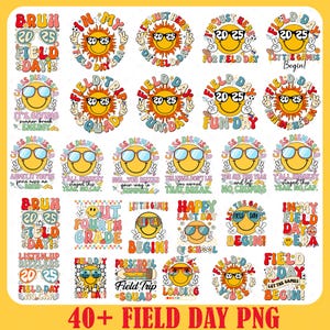 40+ Field Day PNG, Let the Games Begin 2025 Shirt PNG, Colorful School Field Day Design, Fun Kids Field Day Png, Teacher Field Day, School