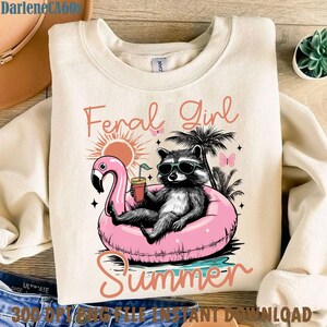 Feral Girl Summer Raccoon Png, Funny Meme Raccoon Png, Feral Png, Cowgirl Png, Western Png, Rodeo Png, Summer Png, Digital Download