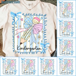 Preppy Back to School PNG Bundle, Teacher Coquette First Day of School Shirt Design, Girly Pink Bow Sublimation, Pre-k 1st/2nd/3rd/4th Grade